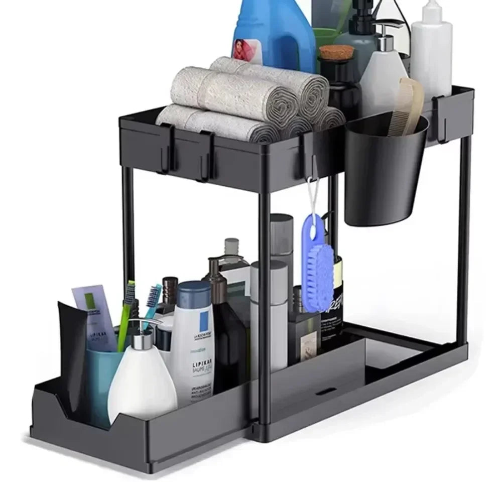 2-Tier Sliding Under Sink Organiser
