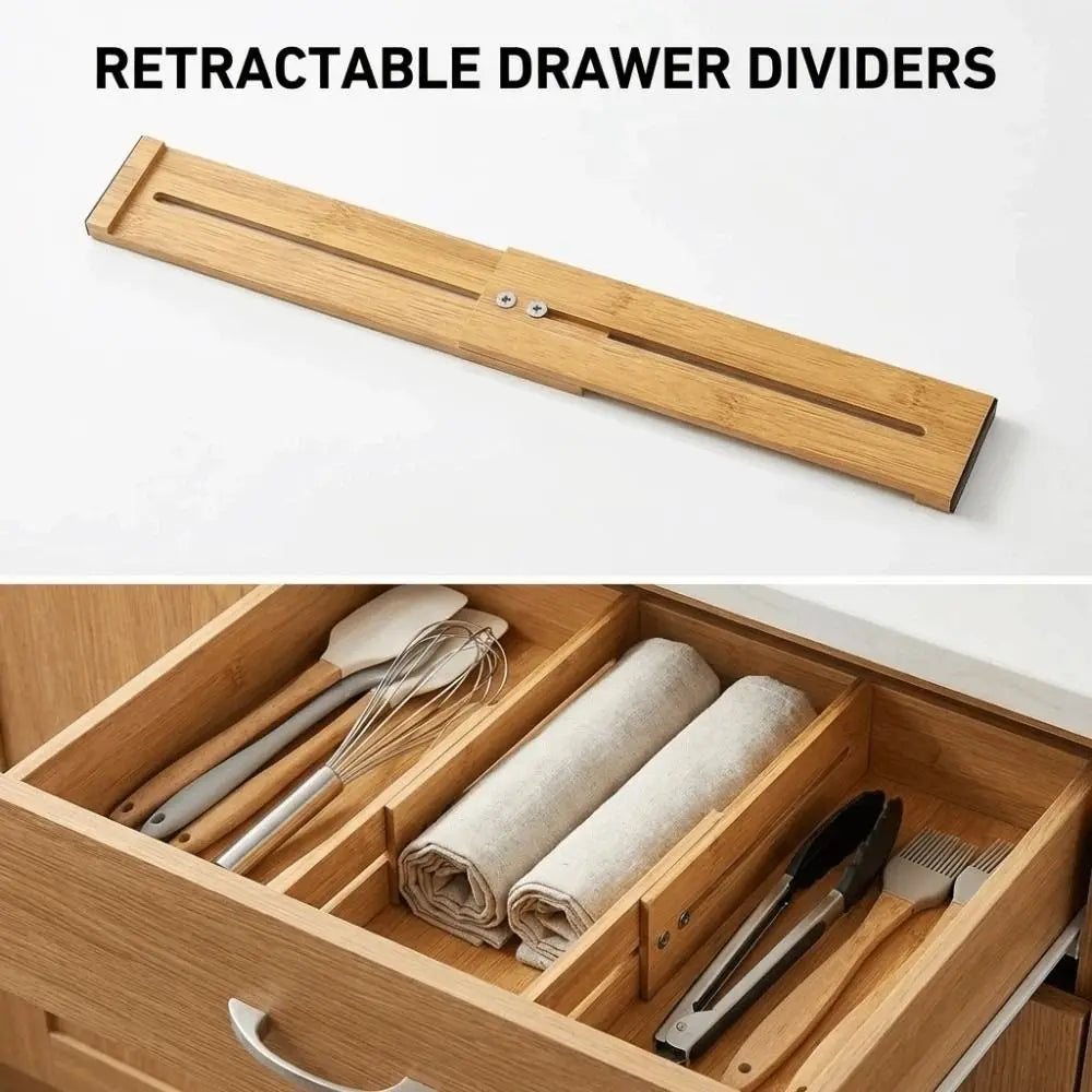 Expandable Bamboo Drawer Dividers