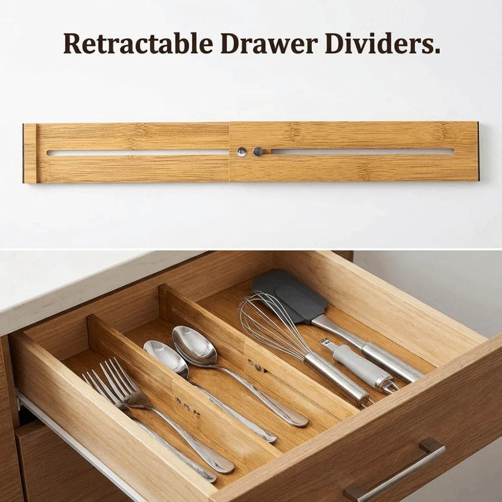 Expandable Bamboo Drawer Dividers